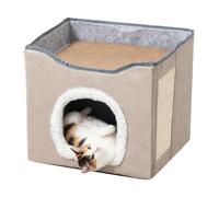 Cave - Breathable Semi Enclosed Cat Nest, Large Pet Bed Shelter, Outdoor Indoor Comfort Solution for Kitten Garden Yard Barn Porch, Small Medium Large Pet Item, Multi Color
