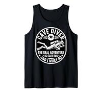 Cave Diver Underwater Adventure Diving Tank Top