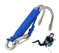 Cave Diving Hooks, Diving Barrier Hook, Stainless Steel Double Hook Hooks | Safety Equipment for Underwater Photography, Caves and Diving at