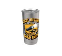 Cave Diving Where the Map Ends Scuba Diver Stainless Steel Insulated Tumbler