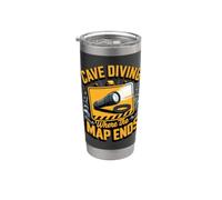 Cave Diving Where the Map Ends Scuba Diver Stainless Steel Insulated Tumbler