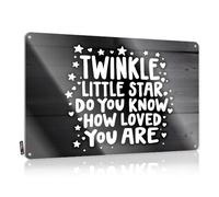 Cave Door Sign Twinkle Little Star, Do You Know How Loved You Are. Tin Sign Metal Bar Decor Bedroom Door Decorations(30X40CM)