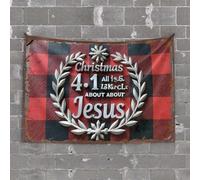 Cave Man Bar Christmas 4.1 All About Jesus: A Festive Reminder Tapestry Bar for Man Cave Garage Accessories for Man Cave(100X150CM)