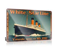 Cave Man Bar Vintage Poster Of The Titanic. Tin Sign Funny House Decor Tin Metal Sign(30X40CM)