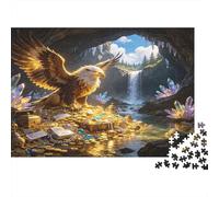 Cave Mystic Eagle Jigsaw Puzzle for Adults 1000 Piece Jigsaw Puzzle Paper Treasure Scene Relaxation Focus Family Decor Gift 70x50cm/1000pcs