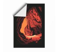 Cave Opening at Sunrise Modern Unframed Wall Art Print A1 (84.1×59.4cm), Wall Decor for Living Room, Bedroom, Office & Home, Art Gift