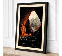 Cave Outlook Landscape Canvas Wall Art Print 18x12 Inch
