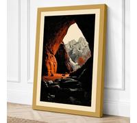 Cave Outlook Landscape Canvas Wall Art Print 36x24 Inch