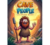 Cave People Coloring Book: Bold and Easy designs for Children and Adults