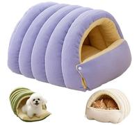 Cave Pet Bed, Cat Dog Cave Bed With Removable And Washable, Warm And Gentle On The Skin, Side Snap Button Design, for Small Dogs And Cats (Purple,Small)