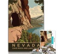 Cave Rock And Lake Tahoe 2000 Piece Jigsaw Puzzle for Adults And Teenagers,Learning Educational Toy for Is Ideal As A Gift for The Whole Family 70x100cm