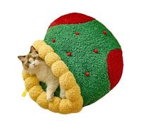 Cave Shaped Cat Bed, Christmas Thermal Plush House | Waterproof and Windproof Puppy Bed for Dogs, Cats, Rabbits, Small Beasts, Bedroom, Living Room, Balcony