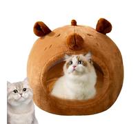 Cave Shaped Cat Bed, Closed Thermal Habitat for Capybara | Warm Sleep Bed for Pets | for Dogs, Cats, Rabbits, Small Animals, Christmas, Bedroom, Living Room, Balcony