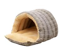 Cave Shaped Cat Kennel, Comfortable, Removable and Washable - Domed Cat Bed with Semi-Closed Design and Two-Way Opening | for Puppies, Kittens, Small Animals, Corner E