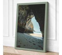 Cave to Shoreline Coastal Canvas Wall Art Print 30x20 Inch