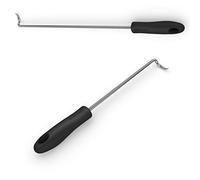 Cave Tools Food Flipper and Meat Hook for Grilling, Flipping, and Turning Vegetables and Meats BBQ Grill and Smoker Accessories, Left Handed, Large (17 Inch) + Small (12 Inch)
