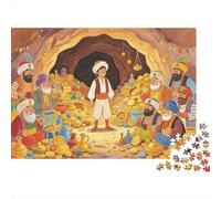 Cave Treasure Jigsaw Puzzles 1000 Pieces Recycled Material 40 Thieves Puzzles for Elderly Relieve Senile Dementia Fun Family Game Activity Home 38x26cm/1000pcs