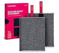 CAVEEM Exfoliating Body Scrubber, Rough Exfoliation Body Exfoliator Tool Sponge for Remove Dead Skin, Body Exfoliating Sponges, Men and Women Square Sponge for Shower, 2 Pack