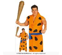 Caveman Costume Mens Kids Cartoon Flint Fancy Dress Outfit Adults Medium-XXL