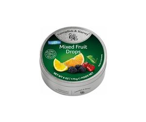 Cavendish and Harvey Sugar Free Mixed Fruit Drops 175 g (Pack of 10)
