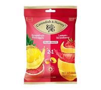 Cavendish & Harvey DROPS Grapefruit with Pineapple filling & Lemon with Strawberry filling Bag 3 x 75g