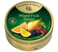Cavendish & Harvey | Mixed Fruit Hard Candy Drops | 7 Ounce Tin