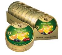 Cavendish & Harvey Travel Tin Mixed Fruit Drops 200 g (Pack of 9)