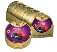 Cavendish & Harvey Wild Berry Drops 175g (Pack of 9) - Premium Hard Candy Travel Tins
