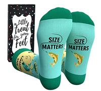 Cavertin Men's Socks with Gift Box Cat Dad Dog Dad Fishing gift for him (Size Matters)