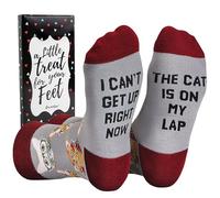 Cavertin Women's Cat Mom Dog Mom Book Novelty Socks with Gift Box (Cat)