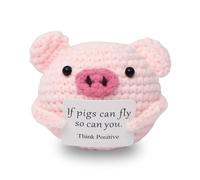 CAVERZ Pocket Hug Positive Gifts Pig, Knitting Wool Pig Doll and Small Hug Lucky Charm, Lucky Charm Exam and Birthday Gift