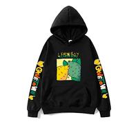 Cavetown Lemon Boy Cartoon Print Hoodies Mens Cartoon Graphic Sweatshirts Fleece Music Hooded Pullovers Male Streetwear Black,XL