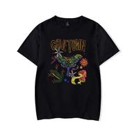 Cavetown Merch Robin Daniel Skinner T-Shirt Streetwear Butterfly Shirt Cool Short Sleeve Trendy (Black,XXS)