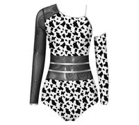 Cavewoman Costume for Women One Long Sleeve Printed Bodysuit Black XL