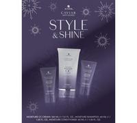 CAVIAR Anti-Aging Style & Shine Replenishing Moisture Gift Set |CC Cream 5.1oz Travel Size Moisture Shampoo and Conditioner Set | Leave-In Hair Trea