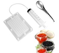 Caviar Maker - Polycarbonate Silicone | Molecular Gastronomy Kit | 96-Hole Spherification Tools | Professional Spherification Equipment For Creating Edible Caviar Pearls And Modernist Gastronomy Recip