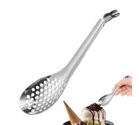 Caviar Sieve | Stainless Steel Molecular Foam Spoon - Golden Silver Kitchen Sieve, Cooking Device, Evenly Distributed Holes and the Exquisite Design of the Cucc