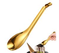 Caviar Spoon - 17 x 4.3 cm Molecular Spheroidized Colander | Stainless Steel Spoon/Filter Bar in Gold and Silver, Suitable for Caviar, Wet, Small Slotted Spoon