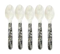 Caviar Spoons, Round Spoons, Pearl Caviar Spoon, Decorative Caviar Spoon, 5 Pieces Set Pearl Handle Enhances Presentation Easy to Use Family-Friendly Adds Elegance Versatile Trendy Look for Caviar