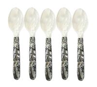 Caviar Spoons Shell Spoon - Pearl Shell, Round Handle, Glossy Decorative Spoon, Mother of Pearl | Elegant Caviar Serving Utensil for Fine Dining Hors D’oeuvres Gourmet Meals Entertaining Kitchen