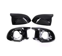 CAVINBDZ 4PCS Set Gloss Black Car Mirror Support Trim Ring & Mirror Cover Cap Assembly For X3 G01 X4 G02 X5 G05 X6 G06 X7 G07 F97 F98 2018-2023