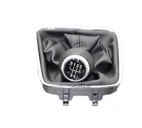 CAVINBDZ Car Gear Stick Shift Knob with Leather Boot for VW for Golf Plus 2005 2006 2007 2008 2009 2010 2011 2012 2013 2014(R12345 Set)