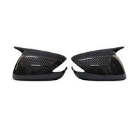 CAVINBDZ For Jazz For FIT GE GE6 GE8 2008-2013 Side Mirrors Cover Rear View Mirror Caps Car Door Side Rearview Wing Mirror Cover Add-on (With Light Carbon)