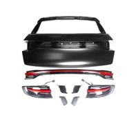 CAVINBDZ For Porsche For Macan 2014-2017 Car Modified Taillights LED Through Taillights Assembly Mid Tail Rear Turn Brake DRL Light(Red 2)