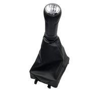 CAVINBDZ for VW for Polo 9N 9N2 9N3 2001 2002 2003 2004 2005 2006 2007 2008 2009 Car Gear Shift Knob Lever Shifter Gaiter Boot Cover(6 Speed Silver Black)