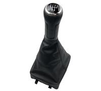 CAVINBDZ for VW for Polo 9N 9N2 9N3 2001 2002 2003 2004 2005 2006 2007 2008 2009 Car Gear Shift Knob Lever Shifter Gaiter Boot Cover(5 Speed Black Black)
