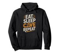 Caving Eat Sleep Cave Repeat Spelunker Life Underground Pullover Hoodie