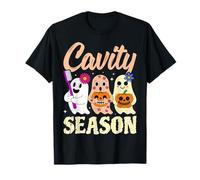 Cavity Season Halloween Ghost Trick or Treat Dentist Dental T-Shirt