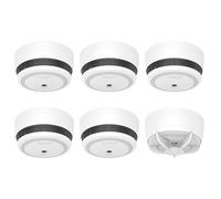 Cavius Battery Powered CV2106 5x Optical Smoke & CV3106 1x Heat Alarm RF 10yr Sealed-in Lithium Battery