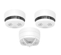 Cavius Mains Powered CV2208 2x Optical Smoke & CV3202 1x Heat Alarm RF 10yr Lithium Battery Backup